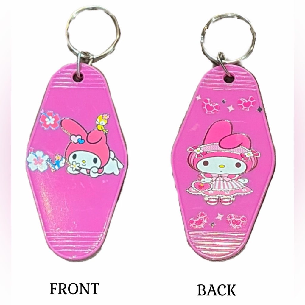 CustomMade Retro MotelStyle Keychain My Melody Design